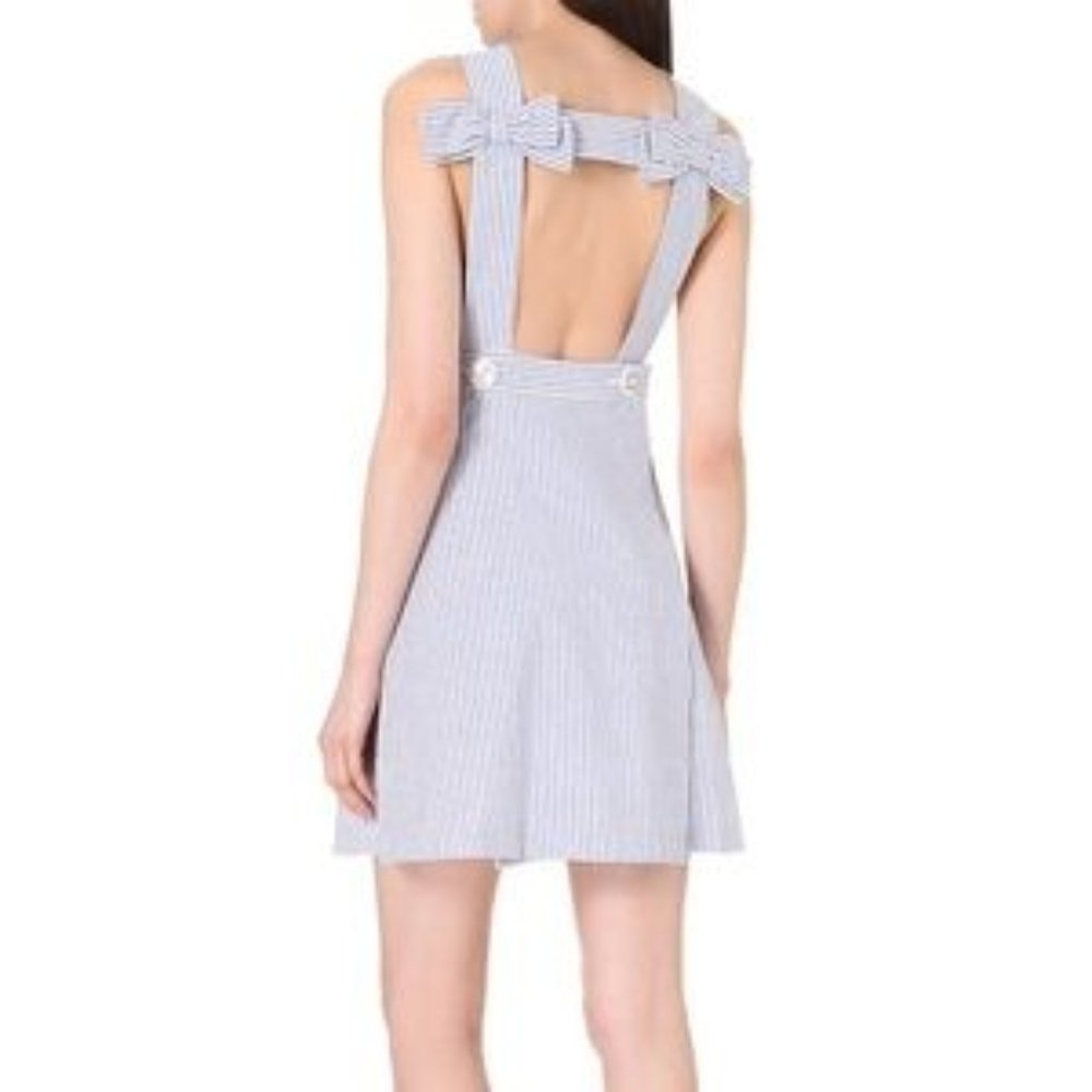 Claudie Pierlot Bow Back Dress in Seersucker
